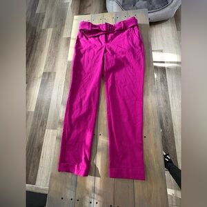 LOFT Fuchsia Devin Slim Trousers size 2 w/ belt.